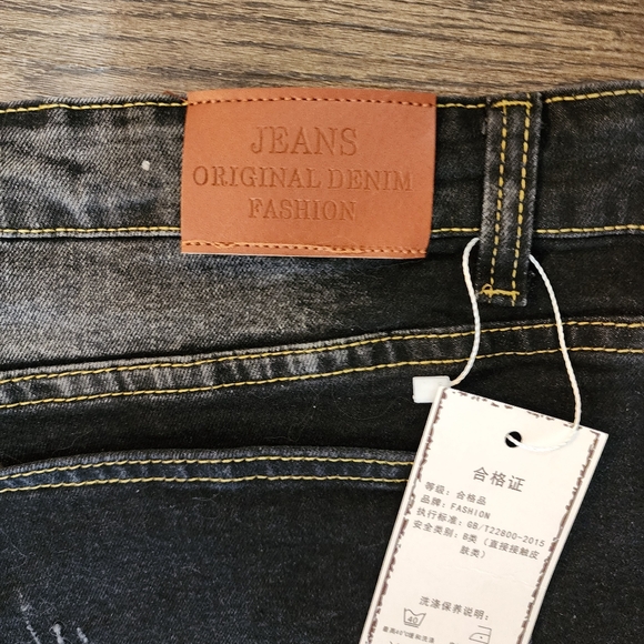 Men's Frayed Distressed Blue Jean Shorts 44 - Picture 4 of 5